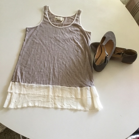 ANTHROPOLOGIE CAMILLE TANK WITH 100% RAW SILK HEM - Picture 5 of 8